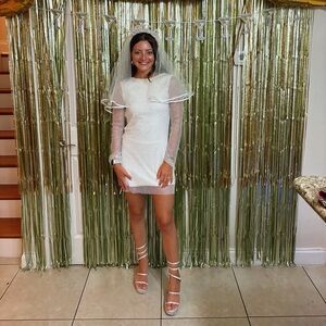 SHEIN silver sparkly heels. Size 7. BRAND NEW